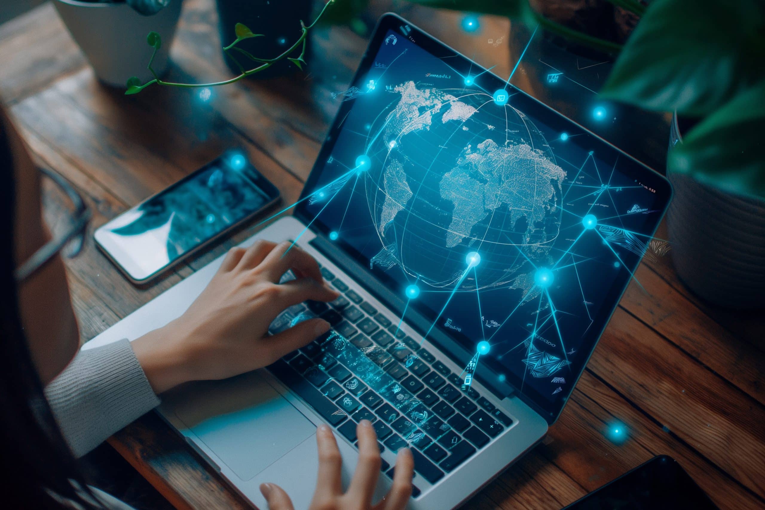 internet-technology-ecommerce-concept-person-using-laptop-computer-smart-phone-with-global